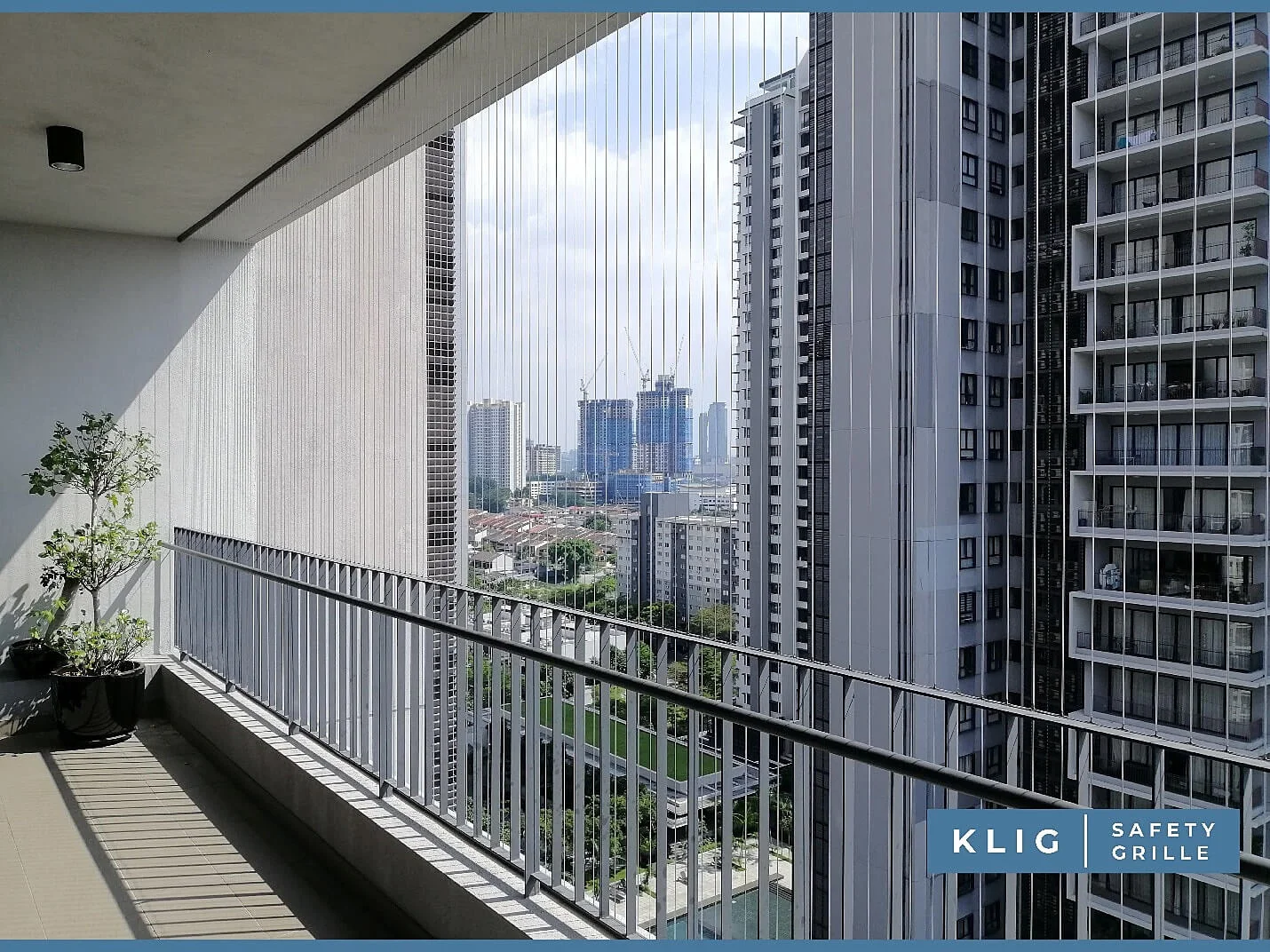 Invisible safety grill installation in Pune